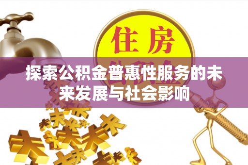 塔河探索公积金普惠性服务的未来发展与社会影响